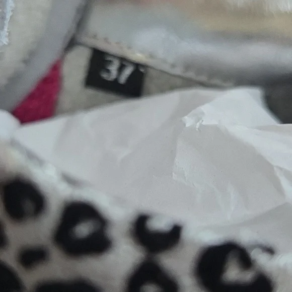 NEW P448 John Sneaker Silver Leopard Print Pink Laces Box Italy - 37 (6.5 - 7) - Picture 11 of 14